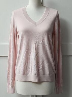 LOFT Pale Pink V-Neck Sweater